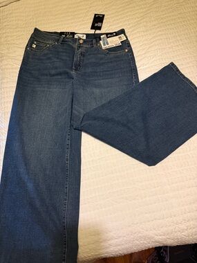 Seven7 Indigo Wide-Leg High-Rise Jeans